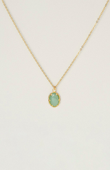 Charlotte Penman 14K Gold Plate Selena Necklace + Aventurine + Gold