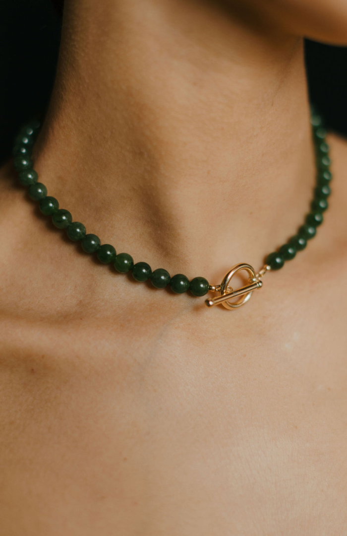 Charlotte Penman Jade + Gold Matariki Necklace