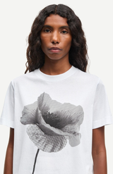 Samsoe Samsoe White Poppy Sacamino SS T-Shirts