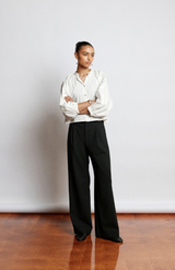Mahsa Cool Wool Black The Ease Trouser