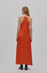 Rabens Saloner Deep Mandarin Contrast Lace Camisol Dress