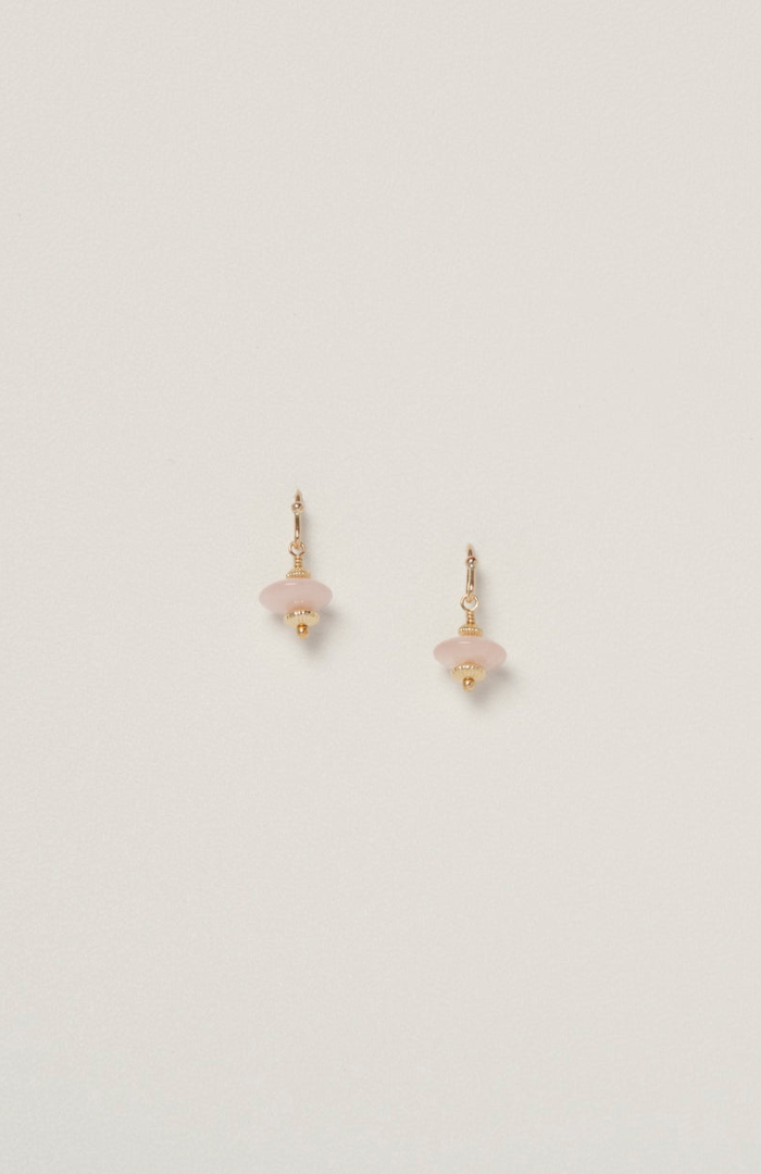 Charlotte Penman Gold Rose Quartz Cloud 1871 Earrings