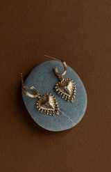 Zoe & Morgan Gold Plate Mini Heart Rays Earrings