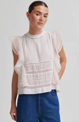 Second Female Crystal Pink Kristel Frill Top