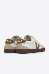 VEJA White Bark Leather Volley Sneaker