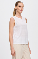 Transit White Visc Layer Back Tank