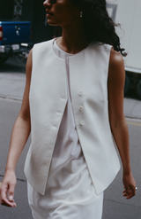 Rebe Ivory Tailored Vest