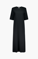 Rebe Black Cotton T-Shirt Dress