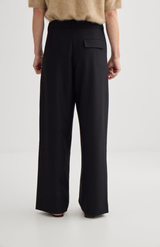 Laing Black Invert Pleat Trouser