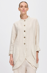 Transit Chalk Collarless Shirt
