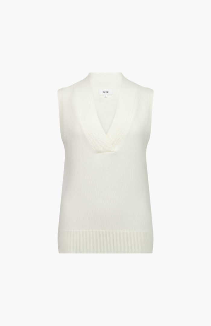 Rebe Ivory Maison Merino Vest