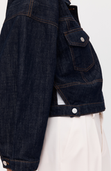 Rebe Indigo Cropped Denim Jacket