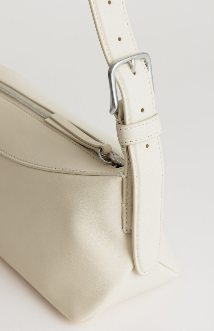 Yu Mei Cream Lambskin Bobby Bag