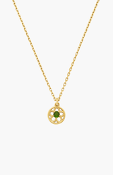Zoe & Morgan 22k Gold Plate with Chrome Diopside Manuka Necklace