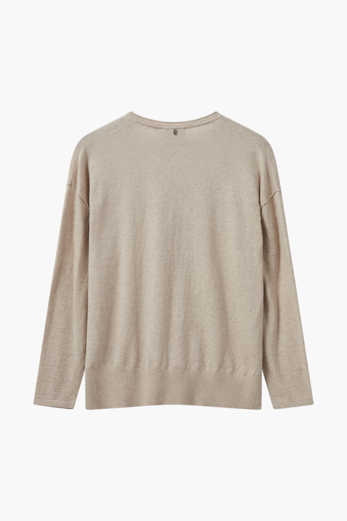 Mos Mosh Cement Tani V-Neck Knit