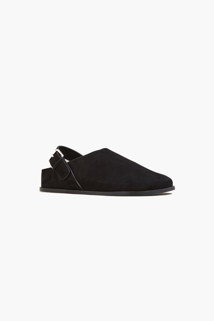 A.Emery Black Suede The Louis Clog