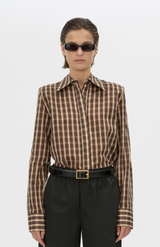 Camilla And Marc Chocolate Check Mannix Shirt
