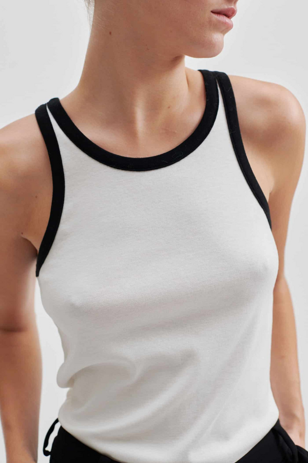 Second Female White Elvilda Tank Top