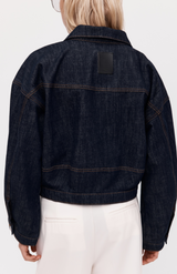 Rebe Indigo Cropped Denim Jacket