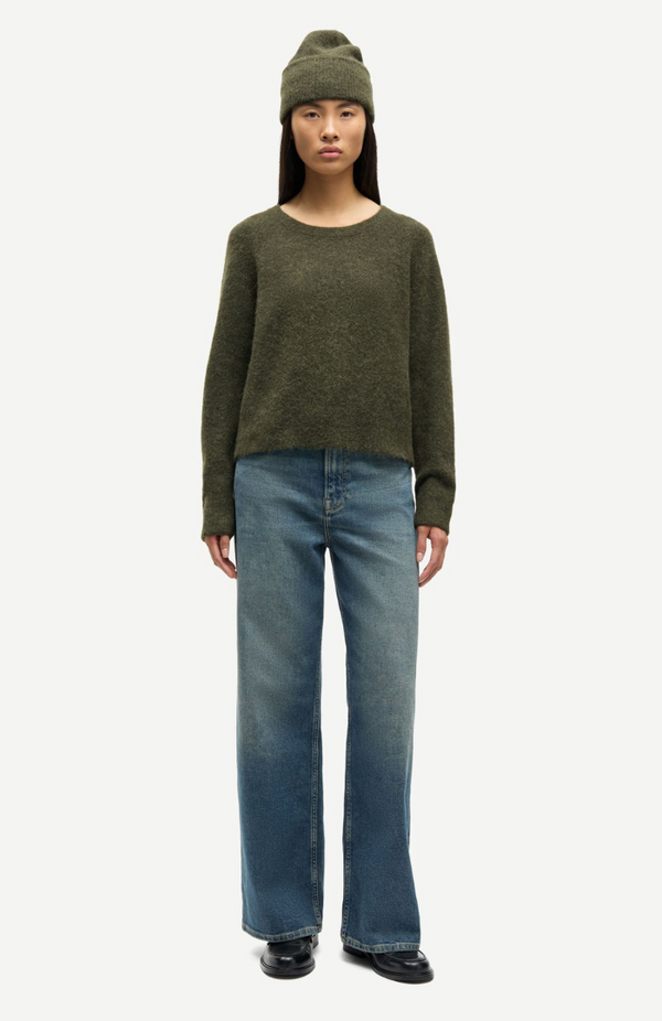 Samsøe Samsøe Deep Forest Nor O-N Short Crewneck