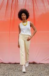 Indi & Cold White Linen Tank