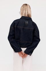 Rebe Indigo Cropped Denim Jacket