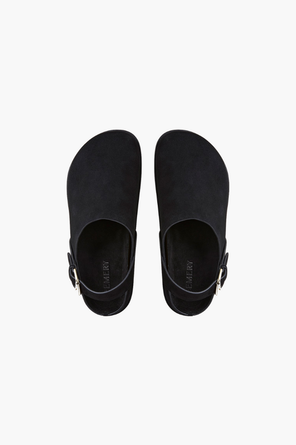 A.Emery Black Suede The Louis Clog