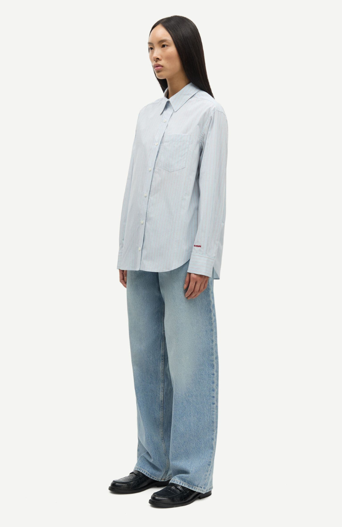 Samsøe Samsøe Rugby Blue St. Salova Pocket Shirt