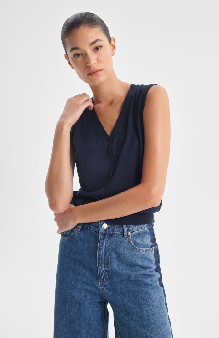 Morrison Navy Rhyan Knit Vest