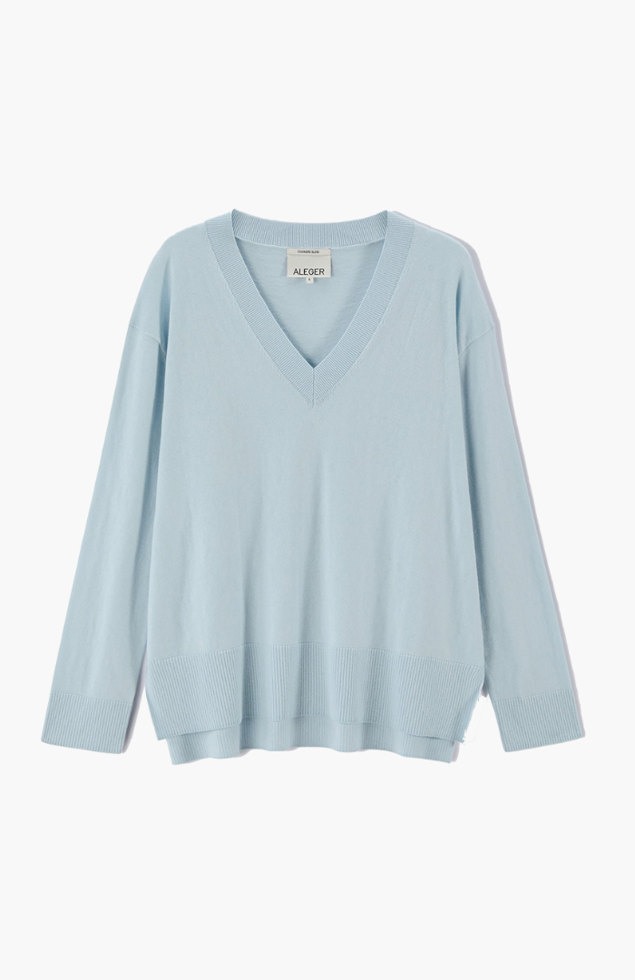 Aleger  Sea Spray N.2404 Long Line V-Neck Pullover