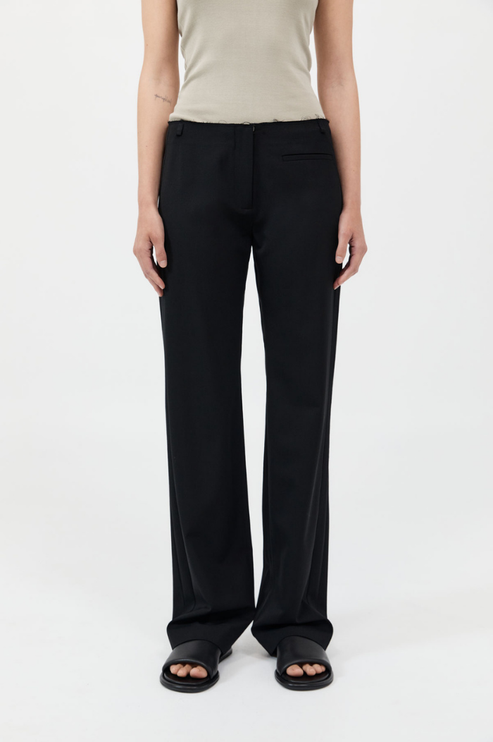 ST.AGNI Black Raw Edge Pants