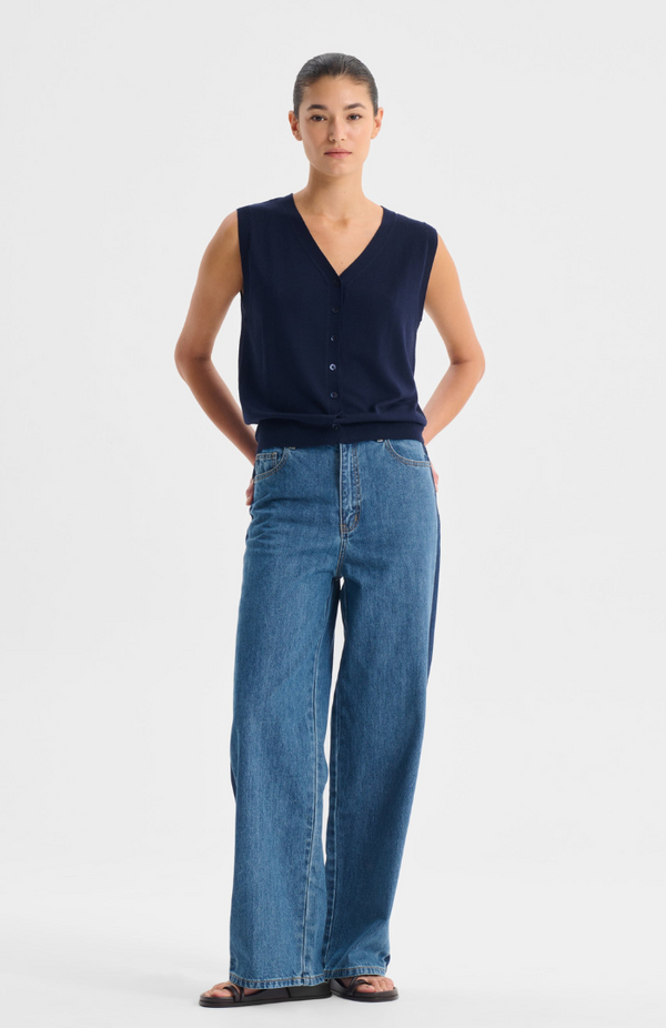 Morrison Navy Rhyan Knit Vest