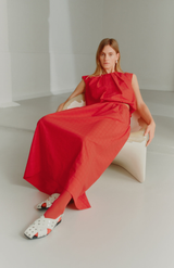 Foemina Rouge Seersucker Jewel Top