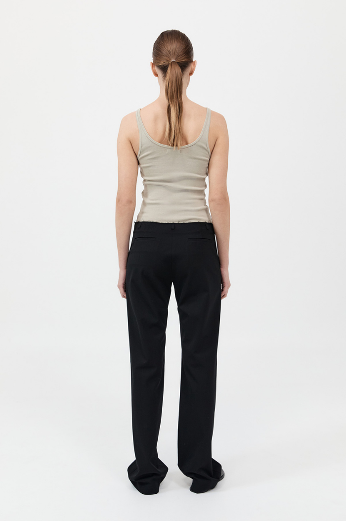 ST.AGNI Black Raw Edge Pants