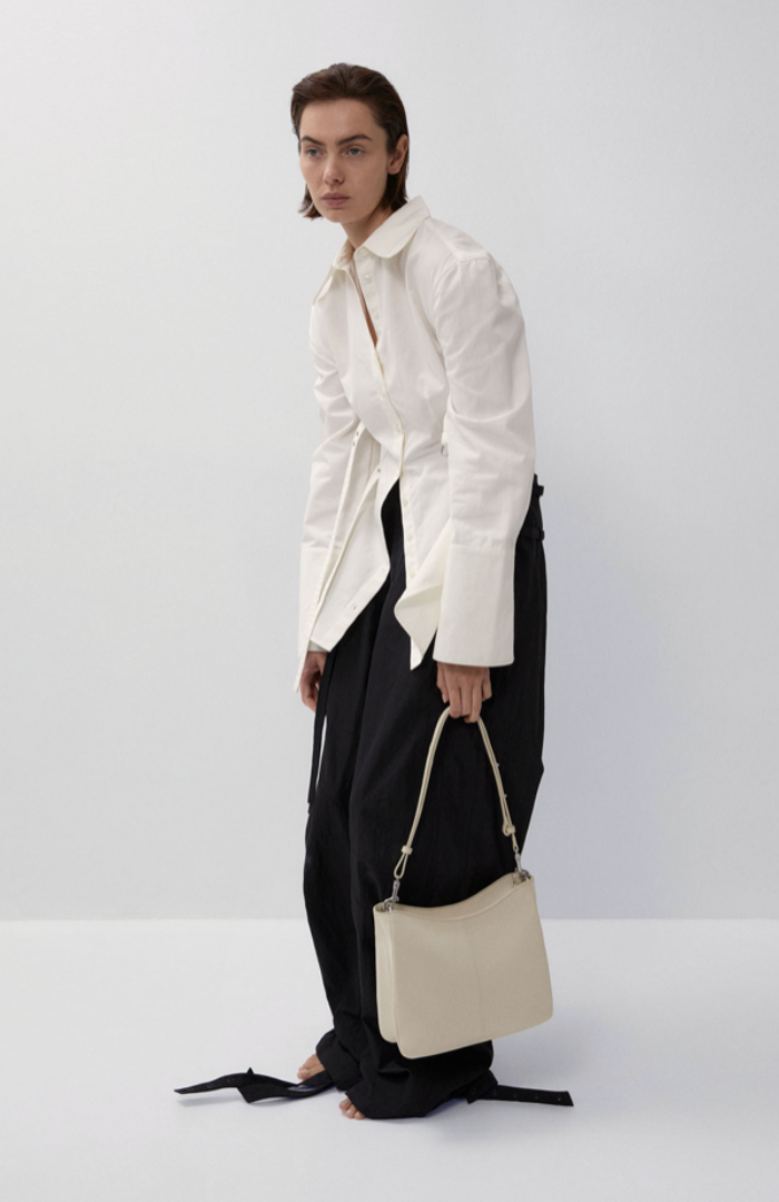 Yu Mei Cream Lambskin Joan Bag