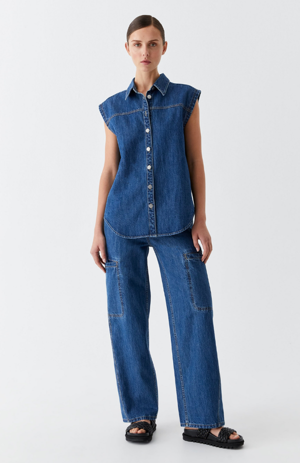 Morrison Blue Denim Theo Vest