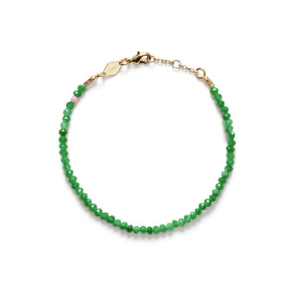 Anni Lu Jade Green Tan Line Bracelet