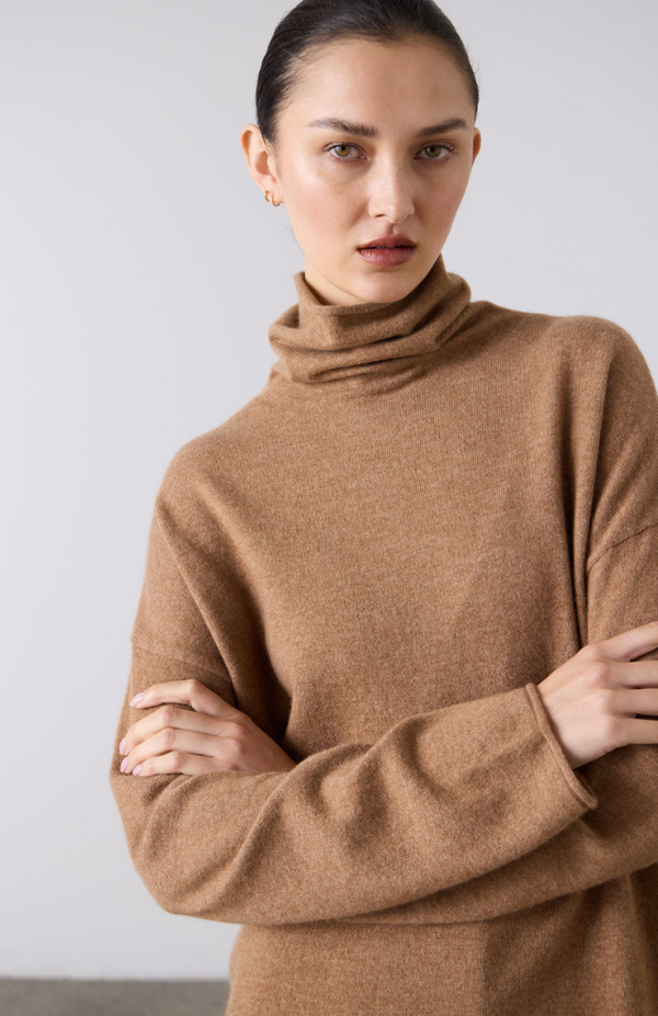 Laing Gingerbread Mara  Funnel Neck Knit