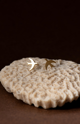 Zoe & Morgan 22K Gold Plate Moodbird Stud