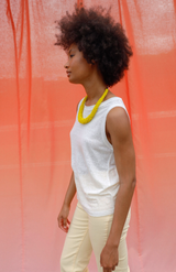 Indi & Cold White Linen Tank