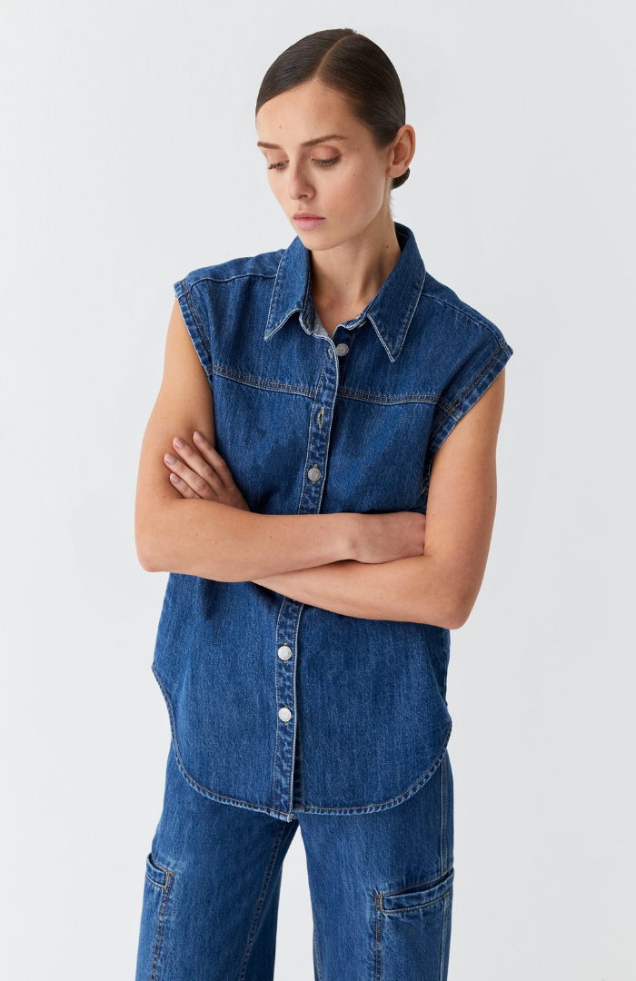 Morrison Blue Denim Theo Vest