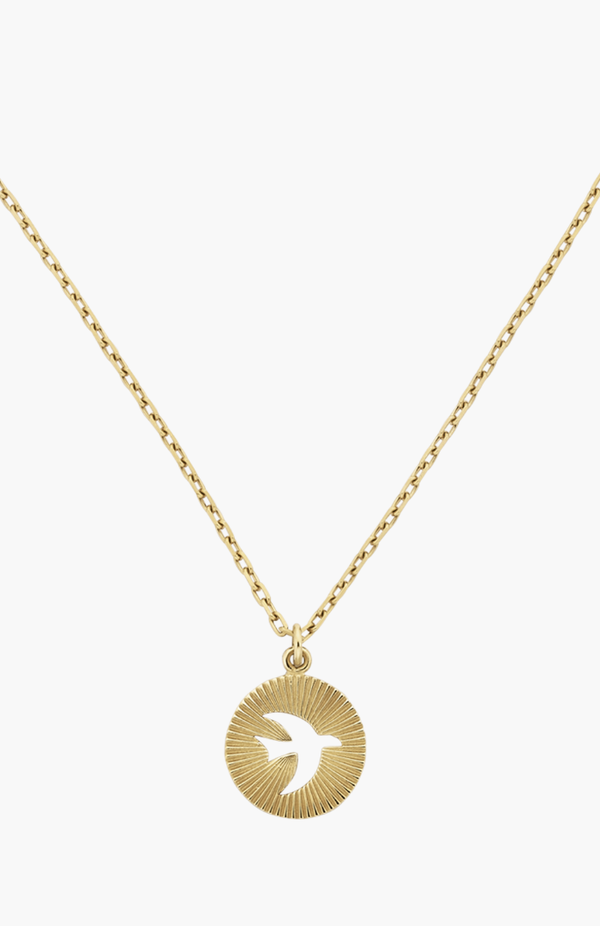 Zoe & Morgan 22K Gold Plate Moodbird Necklace