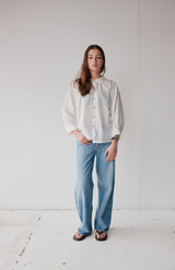 Mahsa Cream Cotton Voile Dune Shirt