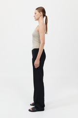 ST.AGNI Black Raw Edge Pants