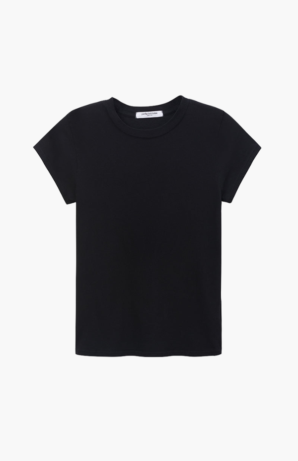 Perfect White Tee True Black Sheryl Recycled Baby Tee