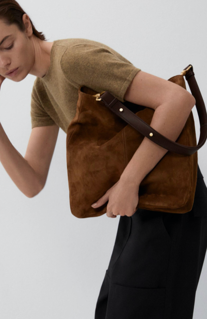 Yu Mei Cork Suede Jane Bag