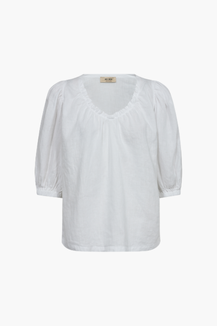 Mos Mosh Ecru Taissa Linen Blouse