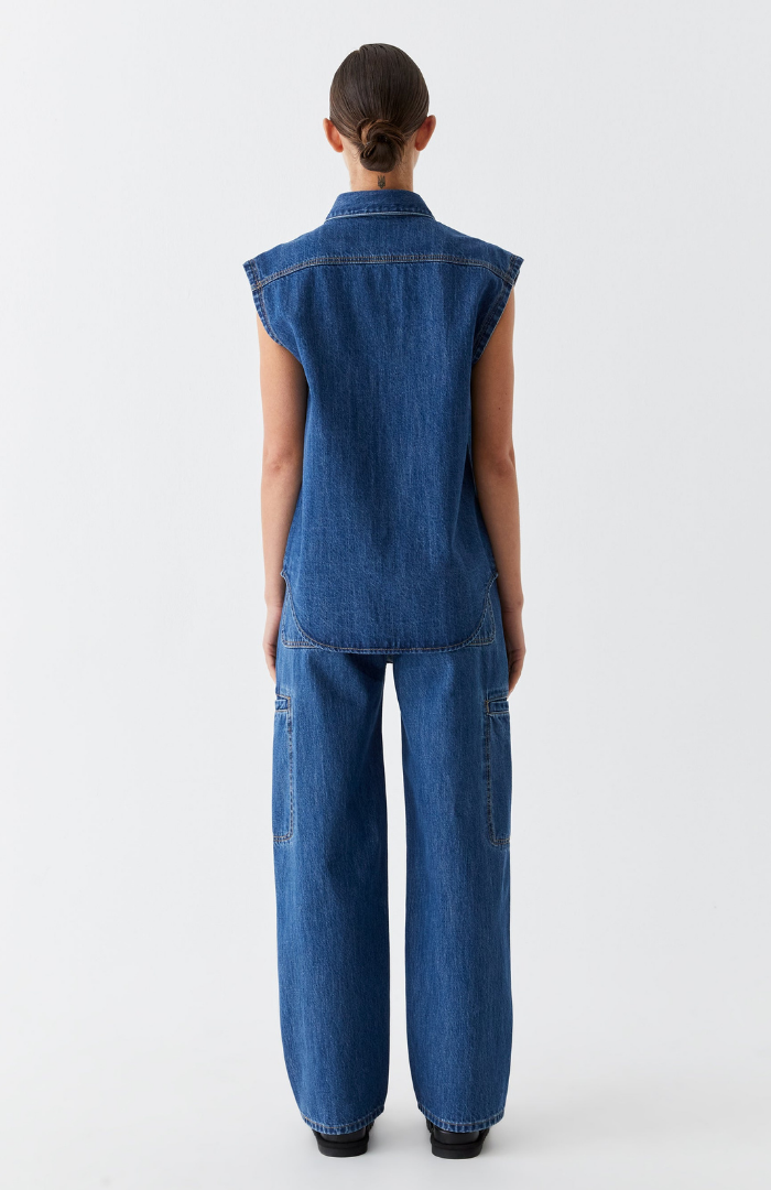 Morrison Blue Denim Theo Vest