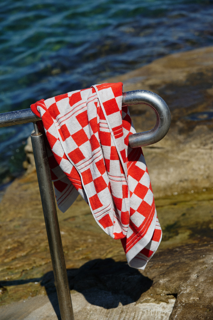 Baina Cloud & Ranch Red Busby Pool Towel