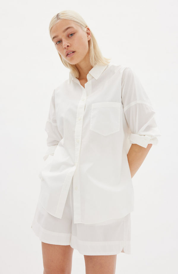 LMND White Chiara Long Sleeve Shirt